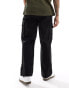 Jack & Jones bill drawstring wide fit tech cargo trouser in black