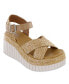 Фото #1 товара Women's Zamara Raffia Wedge Sandals