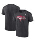 Фото #1 товара Men's Heather Charcoal Texas Rangers 2023 American League Champions Locker Room Big and Tall T-shirt