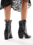 Glamorous Wide Fit western ankle boots in black