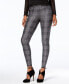 Фото #1 товара HUE Women's Foil Glitz Plaid Printed Gray Leggings Size XS 144845