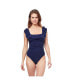 Фото #1 товара Tutti Frutti square neck one piece swimsuit with frill