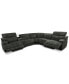 Фото #2 товара Sebaston 6-Pc. Fabric Sectional with 2 Power Motion Recliners and 1 USB Console, Created for Macy's