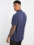 ASOS DESIGN relaxed viscose shirt in navy