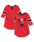 ფოტო #1 პროდუქტის Toddler Girls Heathered Scarlet Nebraska Huskers Poppin Sleeve Stripe Dress