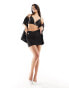 Фото #1 товара Kaiia diamante padlock mini skirt co-ord in black