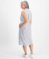 Фото #2 товара Petite Linen Sleeveless Shirt Dress, Created for Macy's