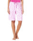ფოტო #1 პროდუქტის Women's Blooms Printed Knit Bermuda Pajama Shorts