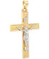 ფოტო #2 პროდუქტის 14k Gold Two-Tone Large Crucifix Pendant