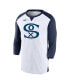 Фото #3 товара Men's White, Navy Chicago White Sox Rewind 3/4-Sleeve T-shirt