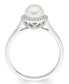 ფოტო #2 პროდუქტის Cultured Freshwater Pearl (7 mm) Diamond Accent Ring in Sterling Silver
