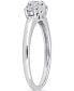 ფოტო #7 პროდუქტის Diamond Three Stone Engagement Ring (1/2 ct. t.w.) in 14k White Gold