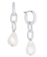 ფოტო #1 პროდუქტის Imitation-Pearl Linear Chain Drop Earrings, Created for Macy's