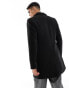 ONLY & SONS wool mix overcoat in black