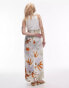 Фото #4 товара Topshop Petite super high waist maxi skirt in multi tropical floral print