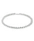 ფოტო #1 პროდუქტის Classic Simple Plain Hand Strung 10MM Round Sterling Silver Ball Bead Strand Necklace For Women Shinny 18 Inch