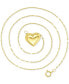 ფოტო #3 პროდუქტის Polished Puff Heart Pendant Necklace in 10k Gold, 16" + 2" extender