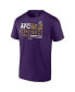 Фото #3 товара Men's Purple Baltimore Ravens 2023 AFC North Division Champions Big and Tall T-shirt