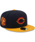 Фото #1 товара Men's Navy, Gold Cincinnati Reds Primary Logo 59FIFTY Fitted Hat