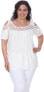 White Mark 281533 Plus BeExtra Largeey Tunic & Top, White - 1Extra Large