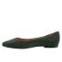 Фото #4 товара Trotters Estee T1556-309 Womens Green Narrow Leather Ballet Flats Shoes