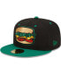 ფოტო #1 პროდუქტის Men's Black Albuquerque Isotopes Green Chile Cheeseburgers Theme Night 59FIFTY Fitted Hat