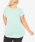 Фото #2 товара Plus Size 3 Bar V-neck Top