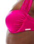 Фото #3 товара Free Society ruched underwire bikini top in jazz pink