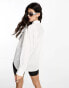 Фото #2 товара ASOS Weekend Collective Oversized shirt with embroidered circle logo in white