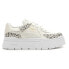 Фото #1 товара Puma Mayze Stack Edgy Leopard Lace Up Womens Off White Sneakers Casual Shoes 39
