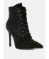 Фото #2 товара Head On Faux Suede Diamante Ankle Boots