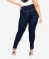 ფოტო #2 პროდუქტის Plus Size Hi Rise Jegging Tall Length Jeans