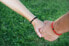 Beaded bracelet of red howlite and onyx