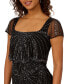 Women's Beaded Short-Sleeve Popover Dress