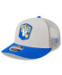 Фото #2 товара Men's Stone, Royal Los Angeles Rams 2023 Salute To Service Low Profile 9FIFTY Snapback Hat