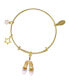 Фото #1 товара Ballet Slippers Gold Bangle Bracelet for Girls