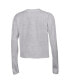 ფოტო #2 პროდუქტის Women's Gray Alabama Crimson Tide Boyfriend Cropped Long Sleeve T-shirt