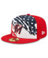 Фото #1 товара Men's Red Miami Marlins 2022 4th of July On-Field 59FIFTY Fitted Hat