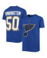 ფოტო #1 პროდუქტის Big Boys Jordan Binnington Royal St. Louis Blues Player Name and Number T-shirt
