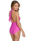 Фото #2 товара Women's Tie-Back Halter-Style One-Piece Swimsuit