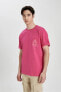 Erkek T-shirt B8933ax/pn315 Fuchsıa