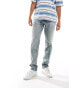 Фото #1 товара River Island tapered jeans in midwash blue