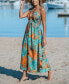 Фото #2 товара Women's Tropical Abstract Halterneck Maxi Beach Dress