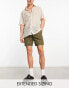 ASOS DESIGN slim chino short with rolled hem in regular length in khaki