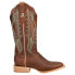 Фото #1 товара R. Watson Boots Arizona Tan Cowhide Embroidery Square Toe Cowboy Womens Brown C