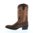 Фото #5 товара Rawhide L4540 Womens Brown Leather Slip On Cowboy Western Boots