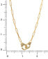 Handcuff Paperclip Link Pendant Necklace in 18k Gold-Plated Sterling Silver, 16" + 2" extender, Created for Macy's