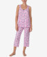 Фото #1 товара Пижама женская Ellen Tracy без рукавов с укороченным топом