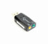 Gembird SC-USB2.0-01 - USB 2.0 - 2 x 3.5mm - Black