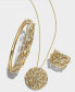ფოტო #4 პროდუქტის D'Oro by EFFY® Diamond Textured Bangle (1 ct. t.w.) in 14k Yellow Gold